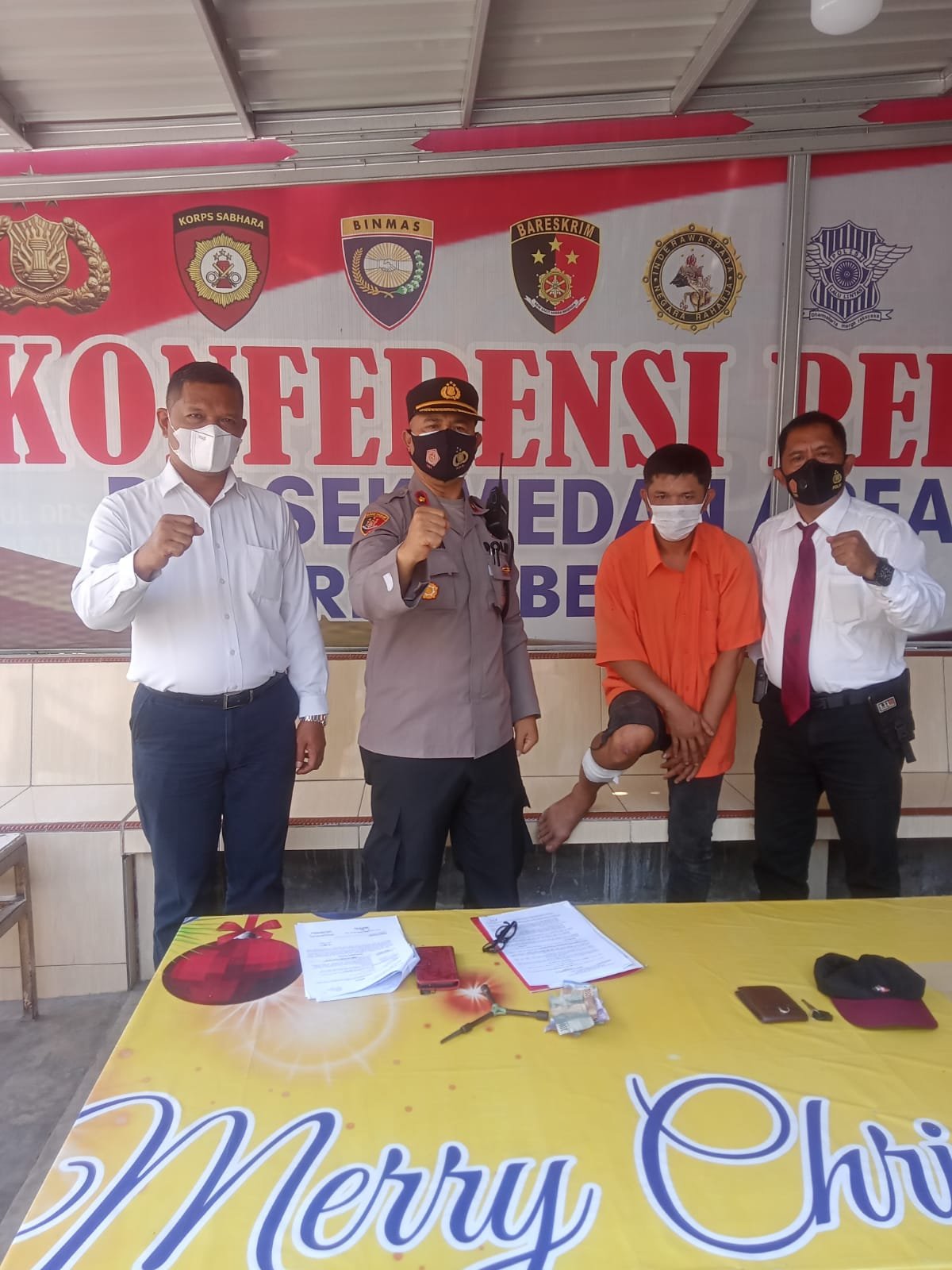 Polsek Medan Area Ungkap Kasus Curat, Personil Reskrim Terpaksa Tembak Kaki Tersangka