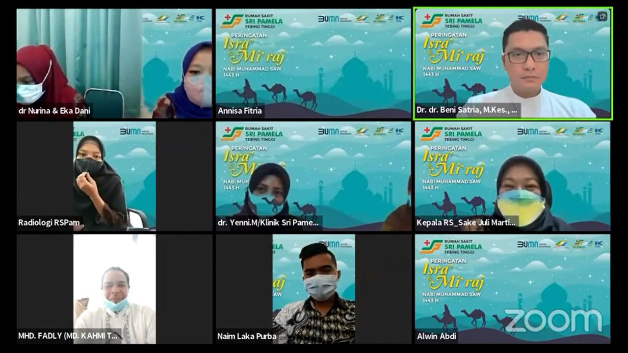 RSU Pamela T.Tinggi Gelar Isra Miâ€™raj Nabi Muhammad SAW 1443 H Secara Virtual