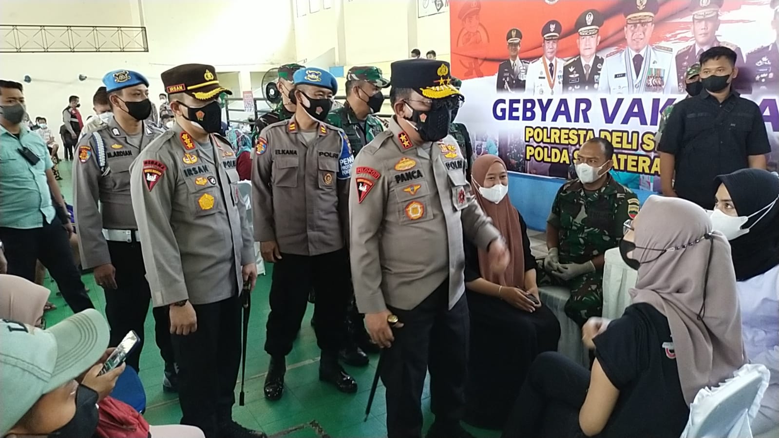 Kapolda Sumut Pantau Langsung Giat Gebyar Vaksinasi Di Wilkum Polresta Deli Serdang