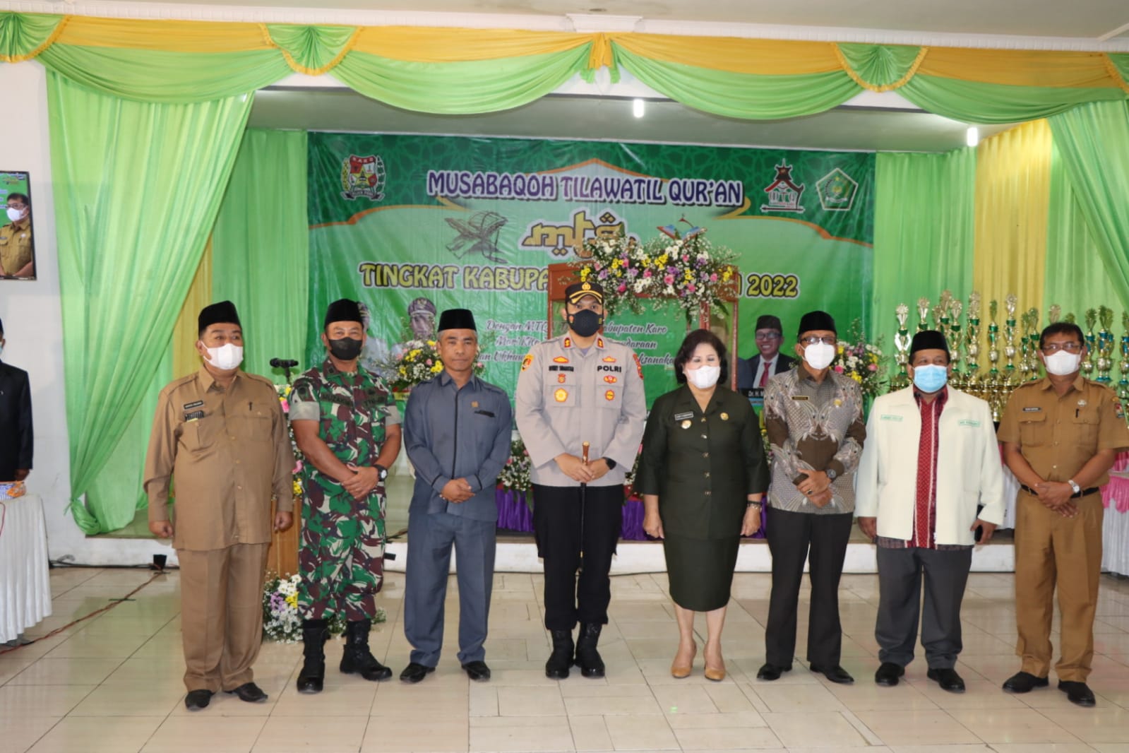 Kapolres Tanah Karo Menghadiri Pembukaan MTQ ke XX Tingkat Kab. Karo di kabanjahe.