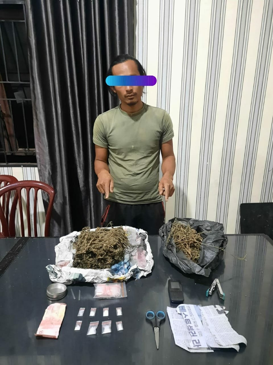 Satnarkoba Polres Karo Tangkap Pengedar Sabu di Barung Kersap.