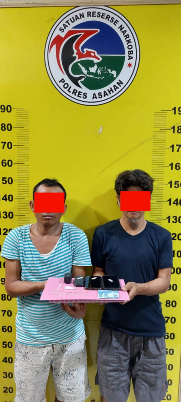 2 Pria Pengedar Sabu di Jalan Sudirman Diamankan Satres Narkoba Polres Asahan Lewat Under Cover Buy