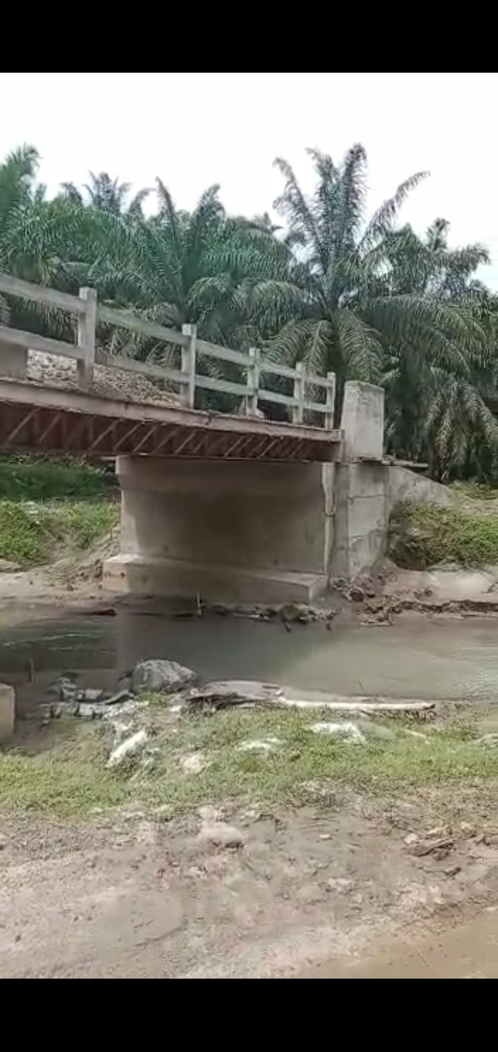 Proyek Jembatan 1.4 M di Sei Nadoras Terbengkalai, Dinas PUPR Buang Bola