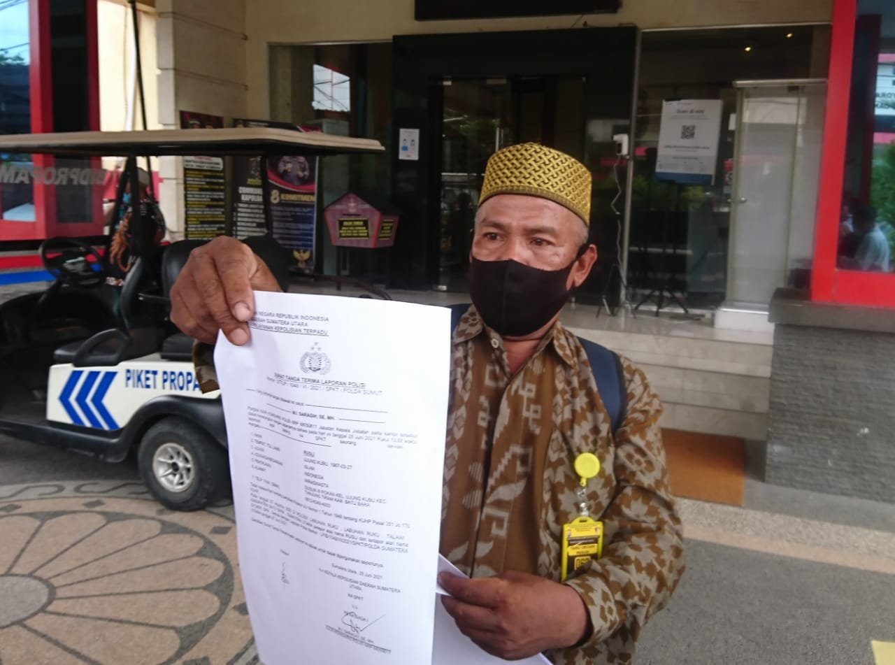 Merasa Dikriminalisasi Rusli Warga Batu Bara Melapor ke Polda Sumut