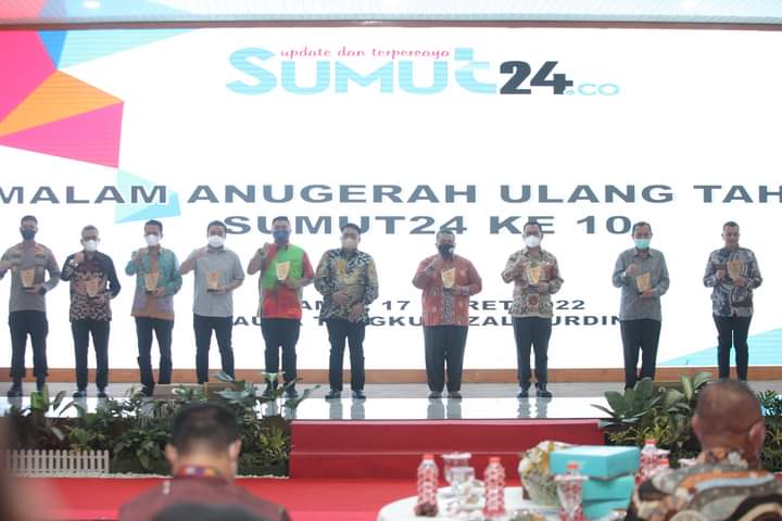 Malam Anugerah 10 Tahun Sumut24, Tabagsel Borong 5 Penghargaan Terbaik