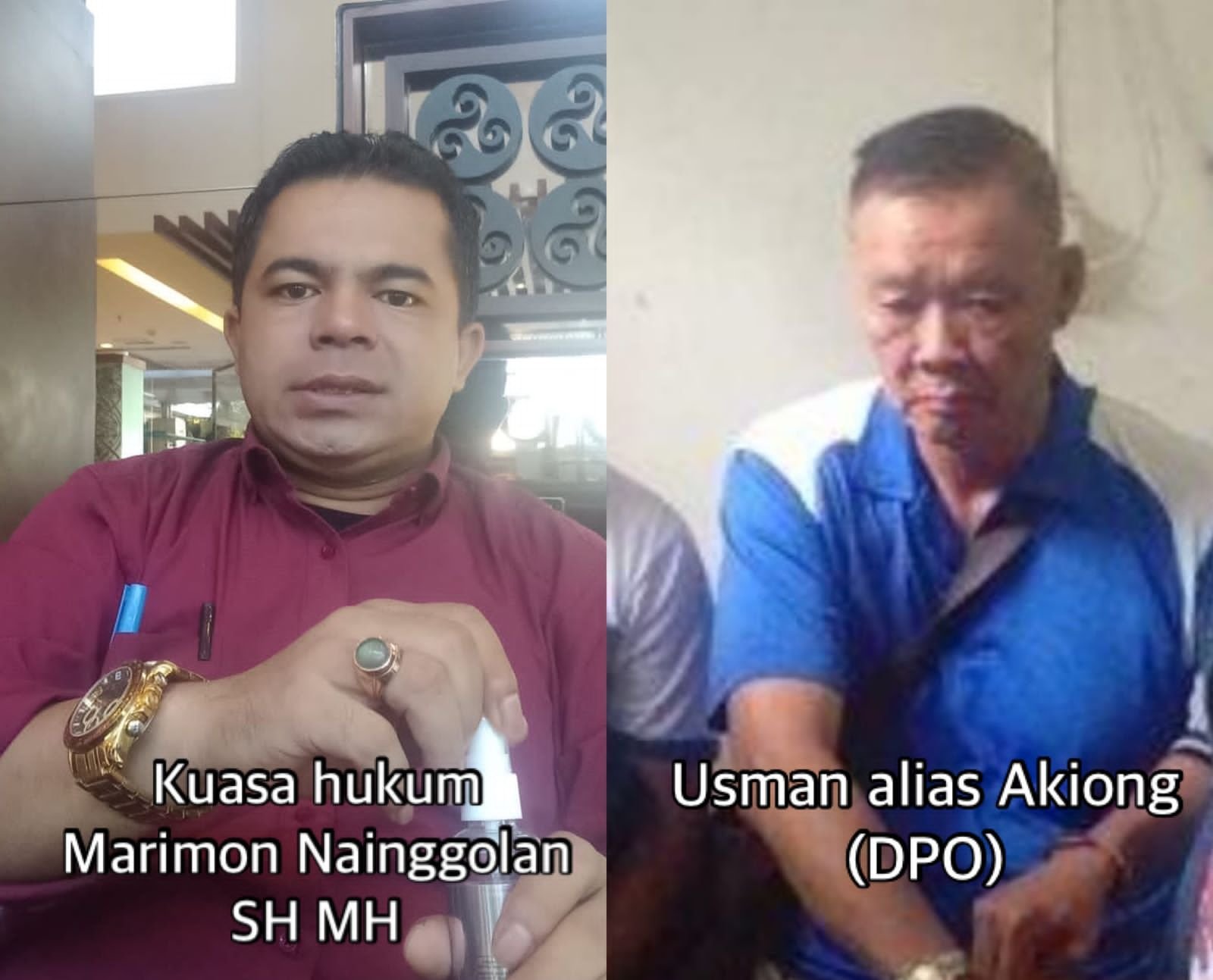 Usman Alias Akiong Residivis Kasus Penipuan, Jadi Buronan Polrestabes Medan Menggunakan Surat Palsu