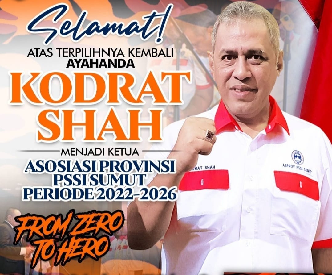 Raih 34 Suara, Kodrat Shah Terpilih Kembali Menjadi Ketua Asprov PSSI Sumut