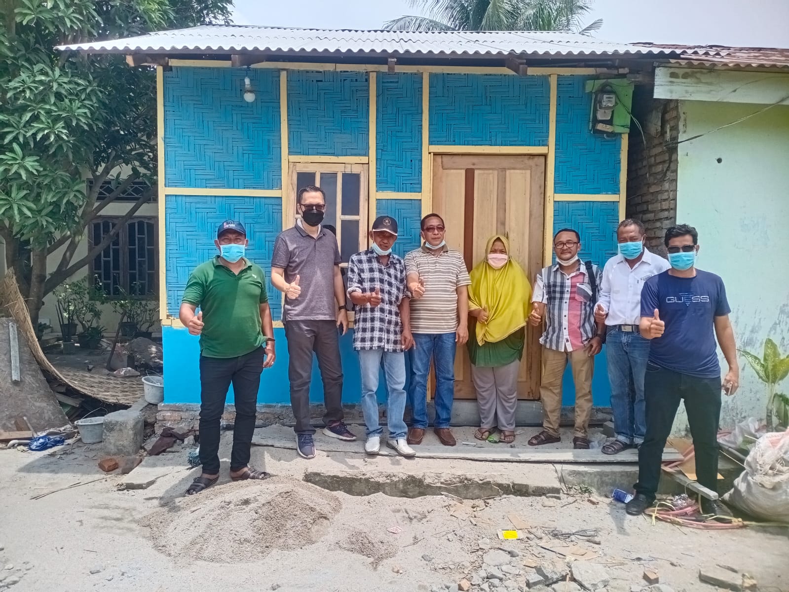 PWI Sergai Fasilitasi Pembangunan Rumah Warga Kurang Mampu di Desa Firdaus