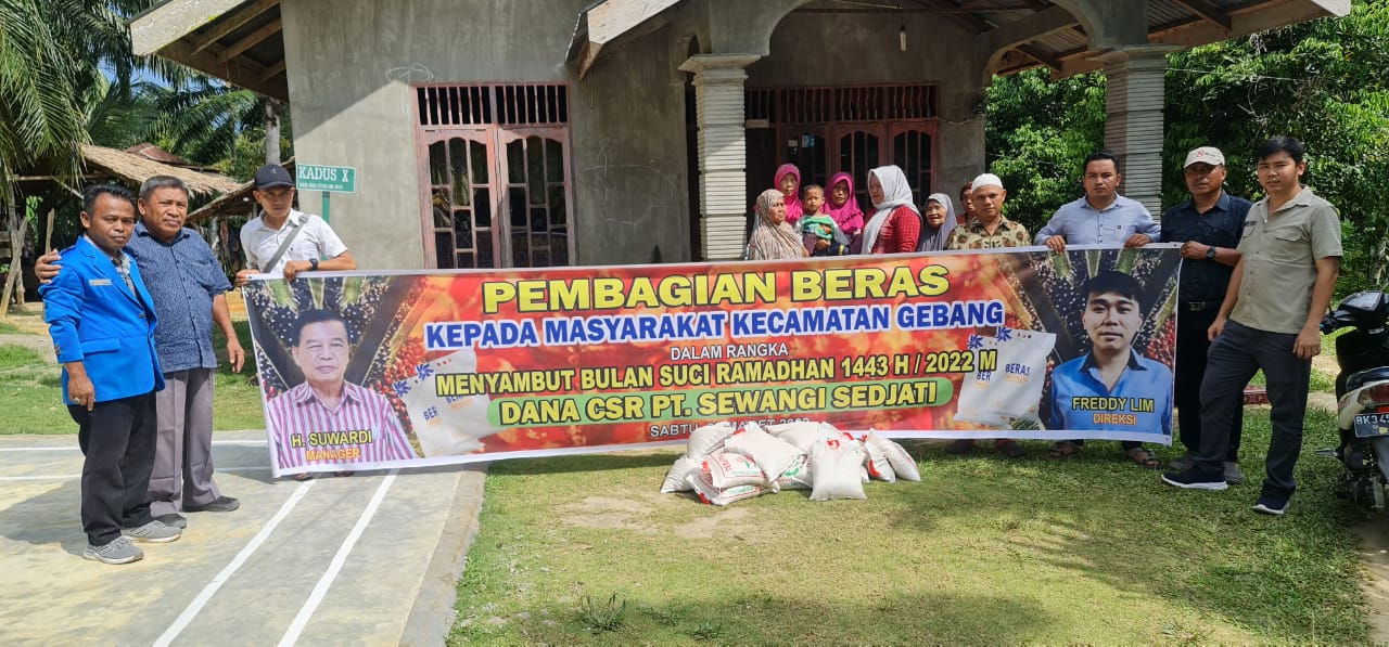 Dalam Rangka Program CSR,  PT Sewangi Sedjati Gebang Santuni Janda Yang Bermukim Di Sekitar Kebun