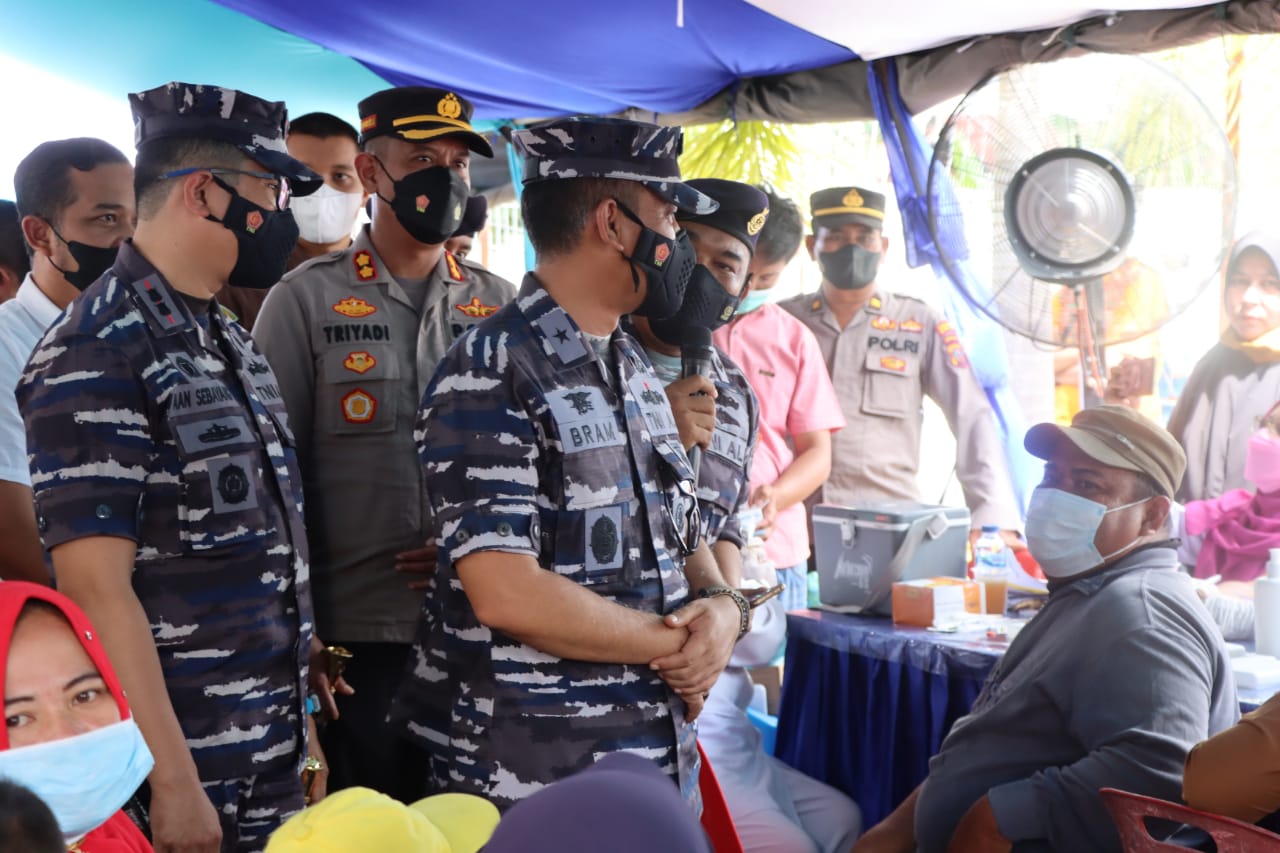 Kapolres Tanjung Balai Menghadiri Kungker Aspotmar Pangkoarmada RI Laksamana Pertama TNI Bram Rusman Namin