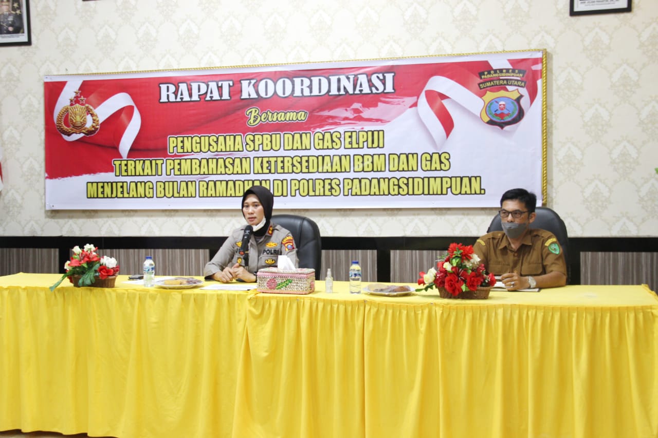 Kapolres Sidimpuan Pimpin Rakor Bersama Stakeholder Terkait Stok BBM dan LPG,Ini hasilnya! Perbesar