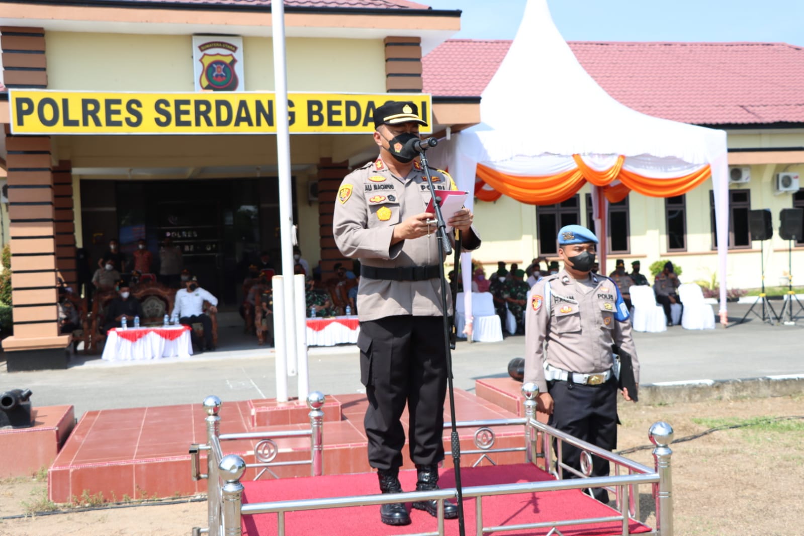 Pimpin Apel Gelar Pasukan Operasi Mantap Huta Toba 2022, Kapolres Sergai Sampaikan  4 Pesan Kepada Personil