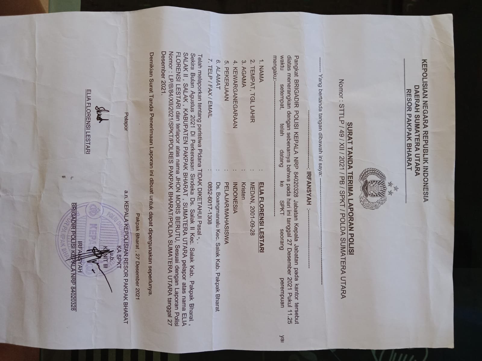 Kapolda Sumut Diminta Menindaklanjuti Kasus Asusila di Pakpak Bharat Terkesan Jalan Ditempat