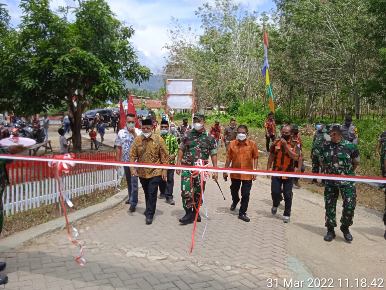 Ketua MPC Pemuda Pancasila Sidempuan Menghadiri Peresmian Kampung Pancasila Di Desa Labuan Rasoki Sidempuan Tenggara