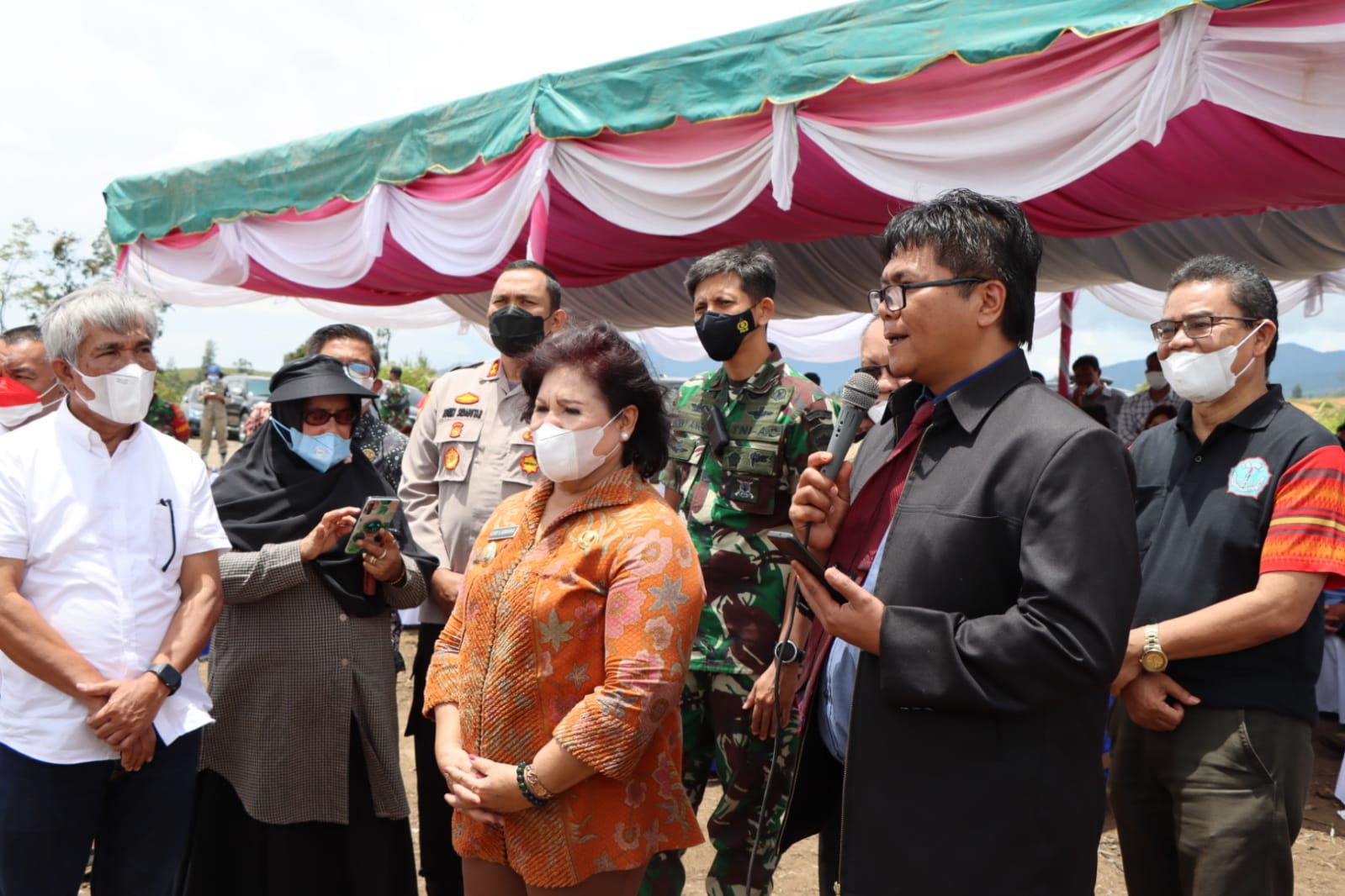 Kapolres Karo Hadiri Kegiatan Pencanangan Sport Center Siosar Kab. Karo.