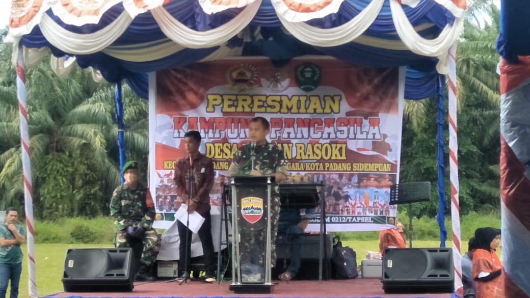 Dandim 0212/TS Bersama Forkopimda Resmikan Kampung Pancasila Pertama Di Kota Padang Sidempuan