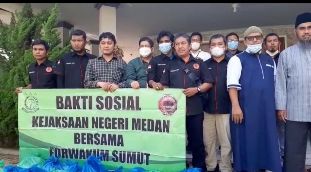 Sambut Ramadhan, Kejari Medan dan Forwakum Sumut Salurkan Paket Sembako