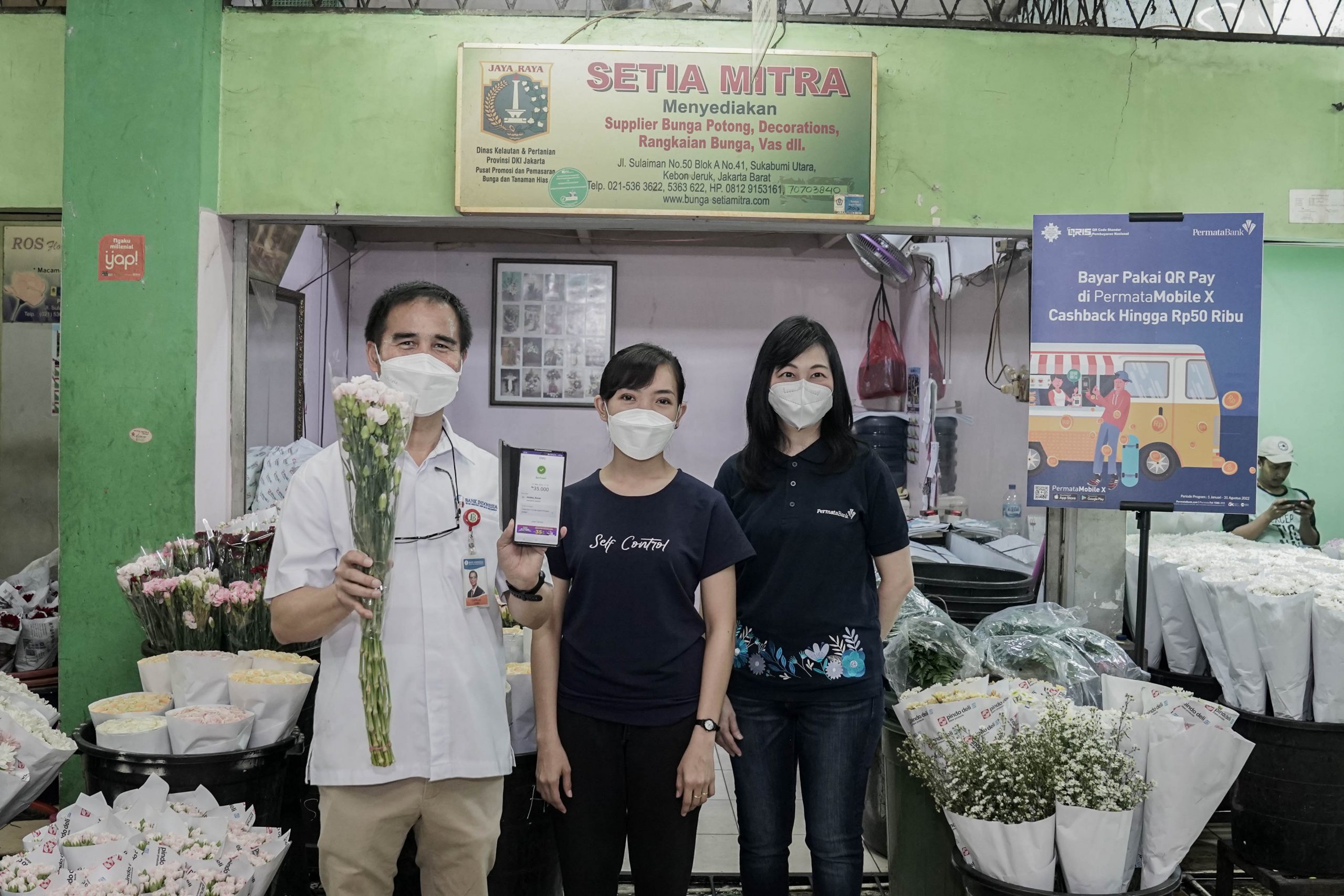 PermataBank Akuisisi Merchant PermataQR di Pasar Rawa Belong