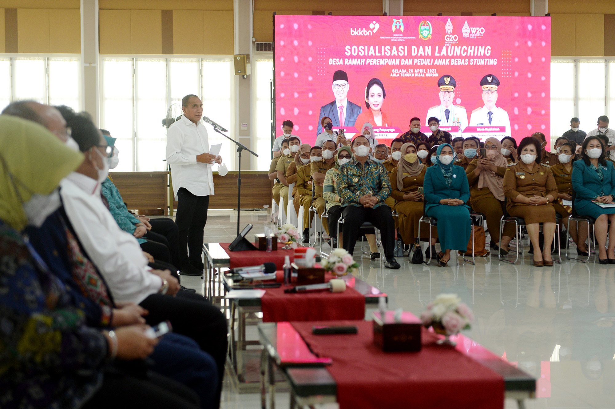 Peluncuran Desa Ramah Perempuan dan Peduli Anak di Sumut, Menteri PPPA RI Apresiasi Komitmen  dan Upaya Gubernur Turunkan Stunting
