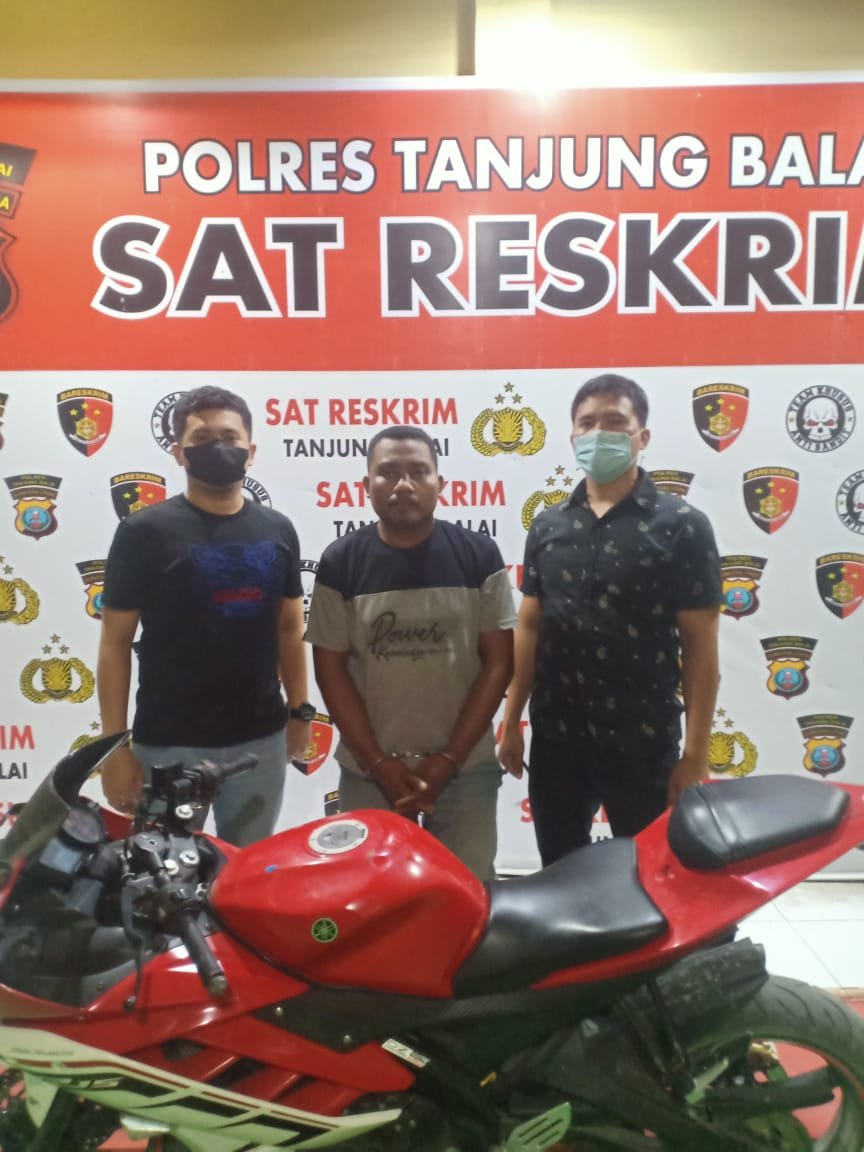 Polres Tanjung Balai Ringkus Pelaku Curat Modus Menukar Sepeda Motor dengan Kain Lap