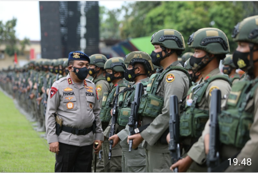Kapolda Sumut Sambut Kepulangan 205 Personel Satgas Amole dari Papua
