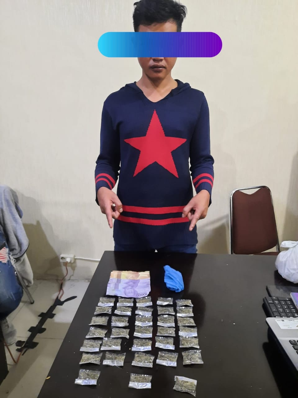 Tekab Polres Karo Tangkap BD Ganja di Kedai Tuak.