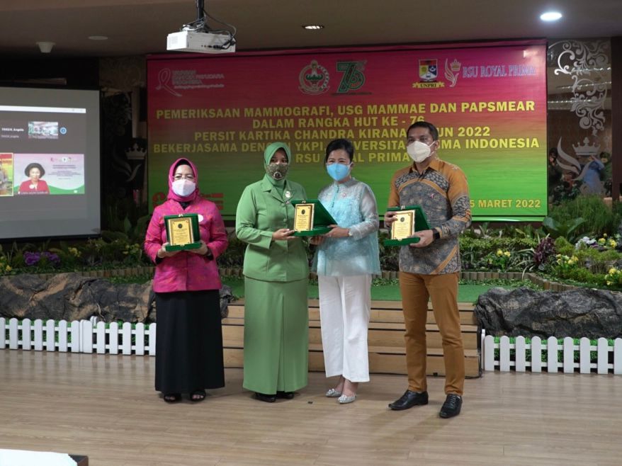 HUT ke-76 Persit Kartika Chandra Kirana, RSU Royal Prima Beri Penyuluhan dan Pemeriksaan Dini Kanker