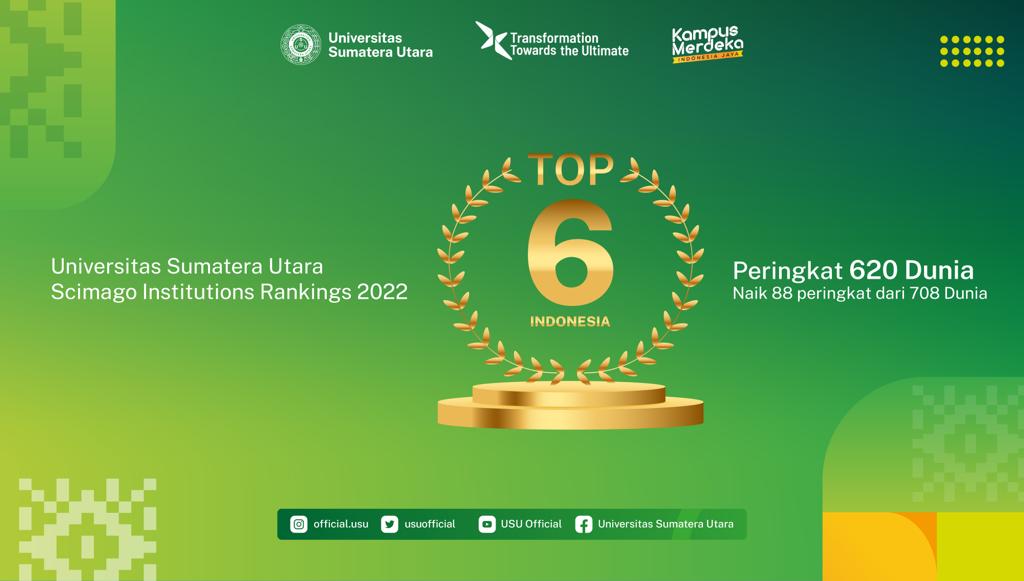 USU Naik Peringkat 6 Pada Scimago Institutions Rankings 2022