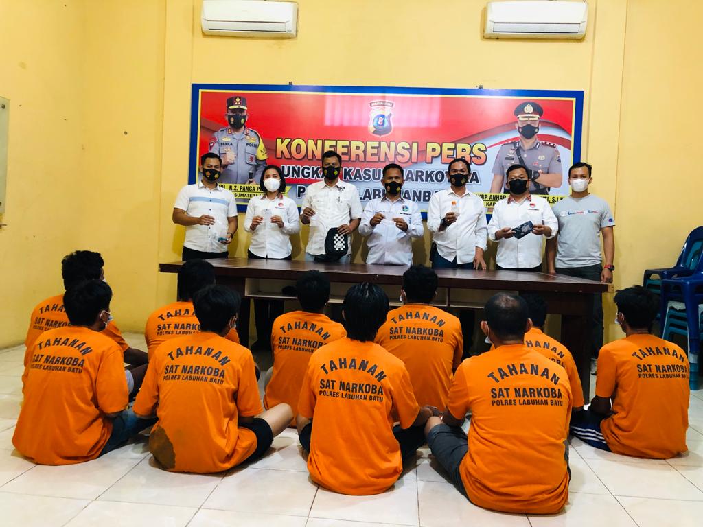 Sat Narkoba Polres Labuhan Batu Sita 29,91 Gram Sabu, 12 Tersangka Narkotika Diamankan