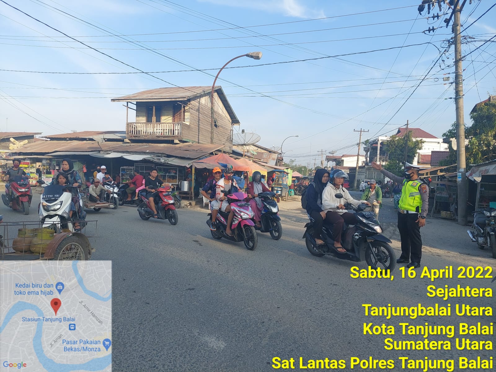 Satlantas Polres Tanjung Balai Laksanakan Giat Patroli Ngabuburit Jelang Berbuka Puasa