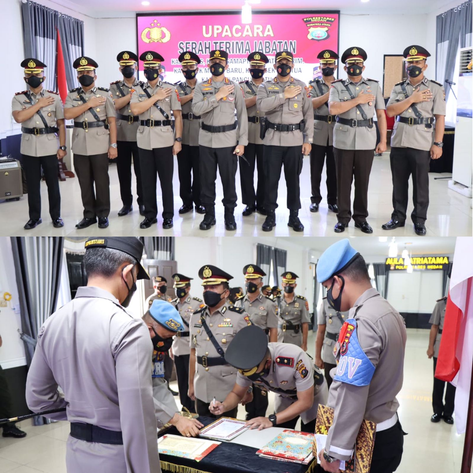 Kapolrestabes Medan Sertijab Kabag Ops, Dua Kasat dan Tiga Kapolsek, Kombes Pol Valentino 