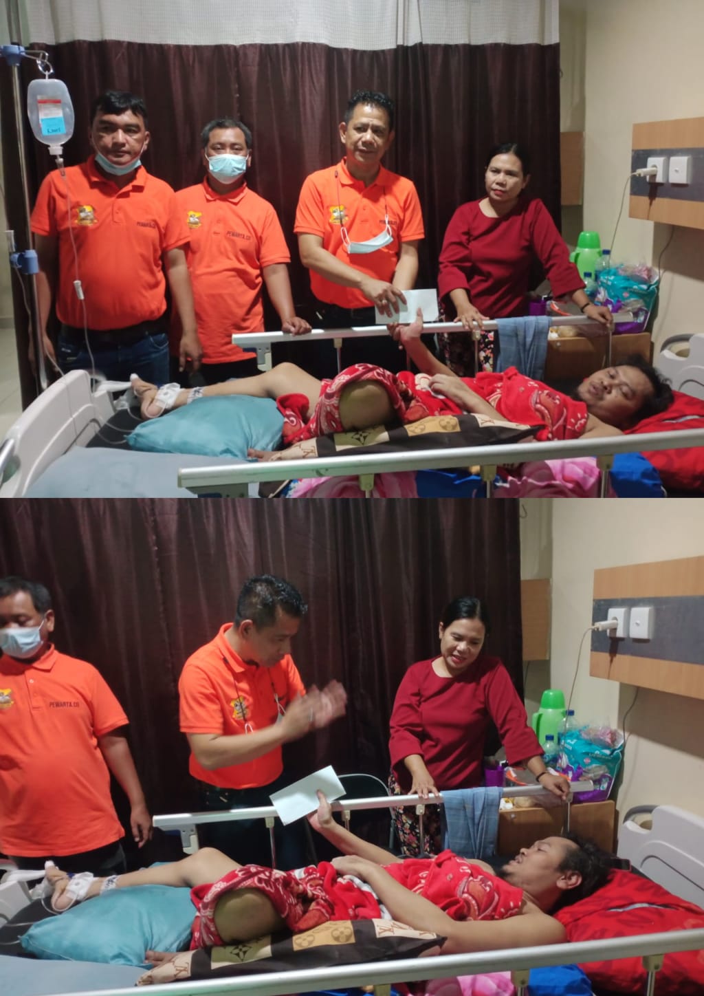 Wartawan Medan Pos M. Syamsir Terharu Dijenguk Ketua Pewarta