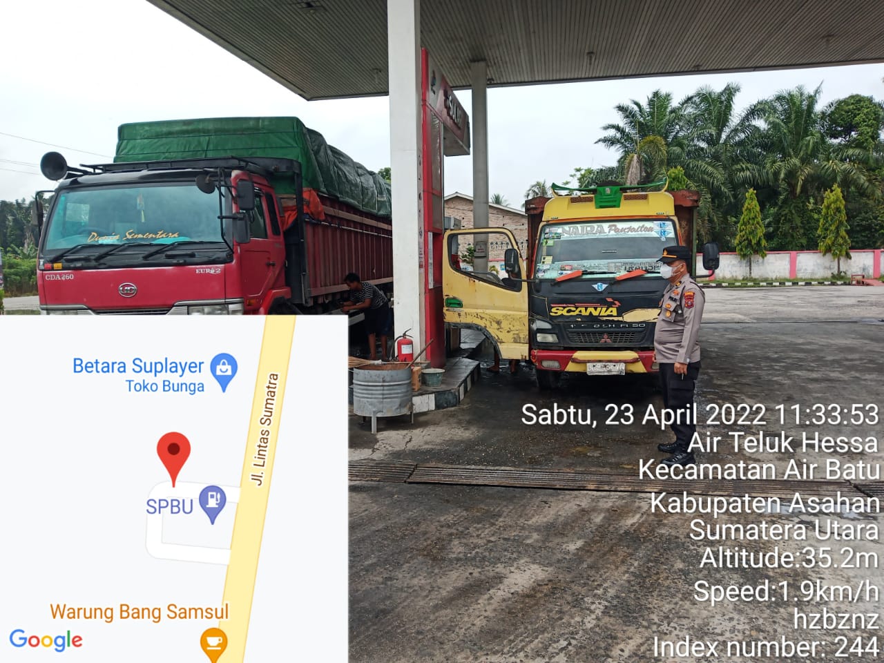 Polsek Air Batu Polres Asahan Rutin Monitoring Ketersediaan BBM Solar di SPBUÂ 