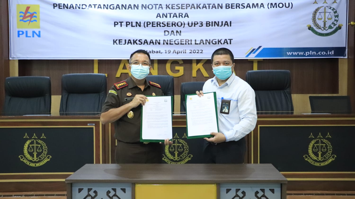 PLN Tandatangani Kerjasama Kejari Langkat Untuk Menjaga Eksistensi GCG