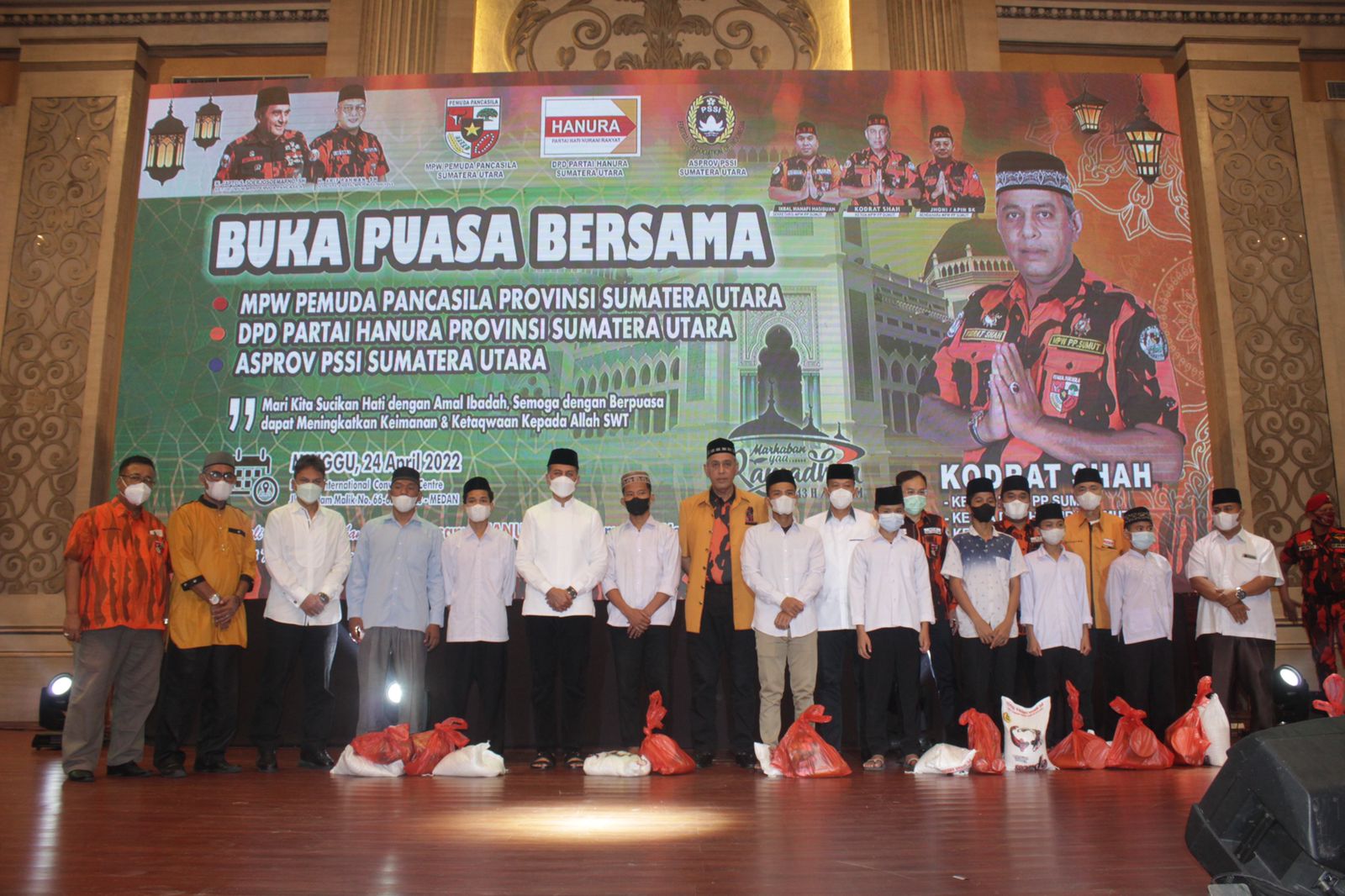 MPW PP Sumut, Partai  Hanura serta Asprov PSSI Sumut Gelar Buka Puasa Bersama