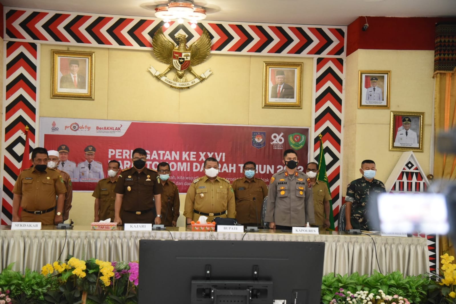 Bupati Tapsel dan Forkopimda Hadiri Peringatan Hari Otonomi Daerah ke XXVI Tahun 2022
