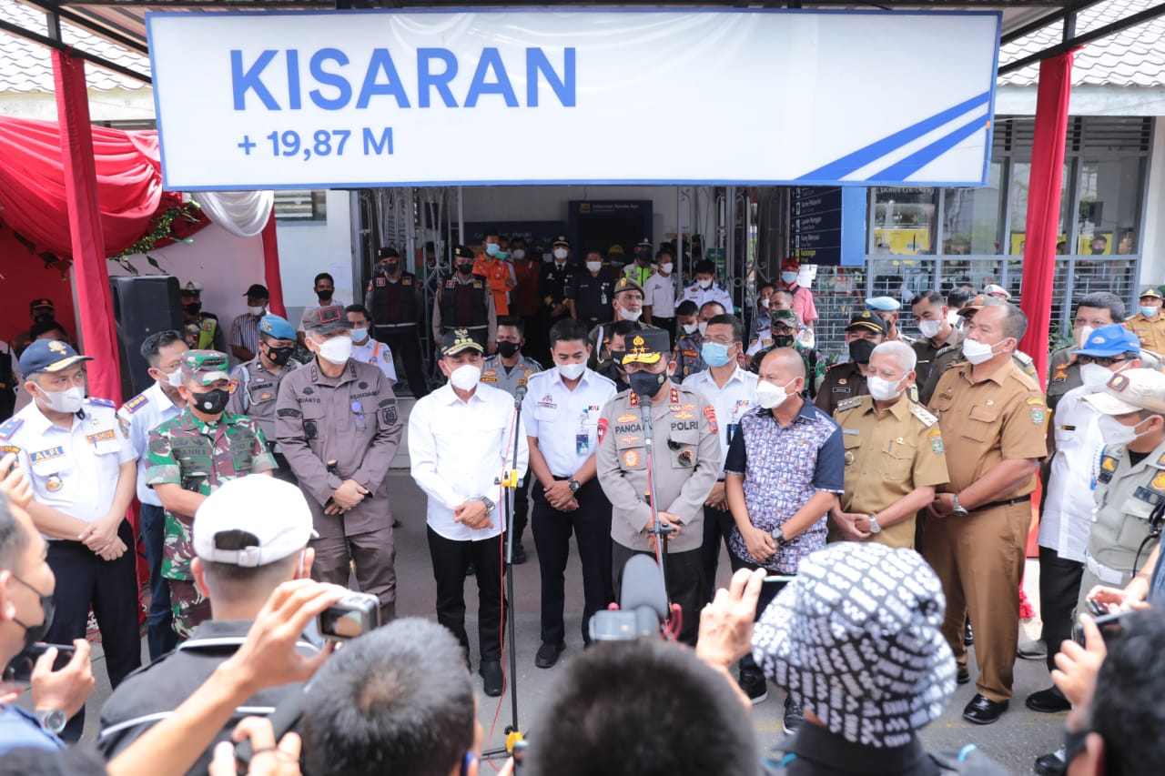Menjelang Hari Raya Idul Fitri 1443 H: Kapolda Sumut Tinjau Kesiapan Pengamanan Mudik Jalur KA