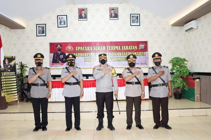 Kapolres Padangsidimpuan Pimpin Upacara Sertijab Wakapolres, Kabag Ren dan Kasat Samapta berjalan lancar