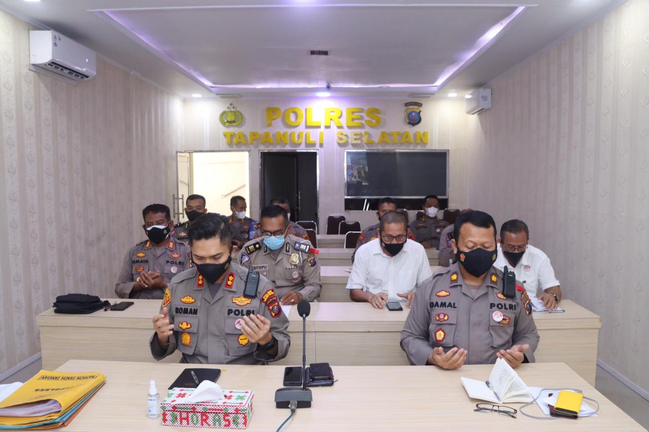 Kapolres Tapsel Ikuti Zoom Meeting Lat Pra Ops Ketupat Toba 2022, Ini Pesan Kapolda Sumut