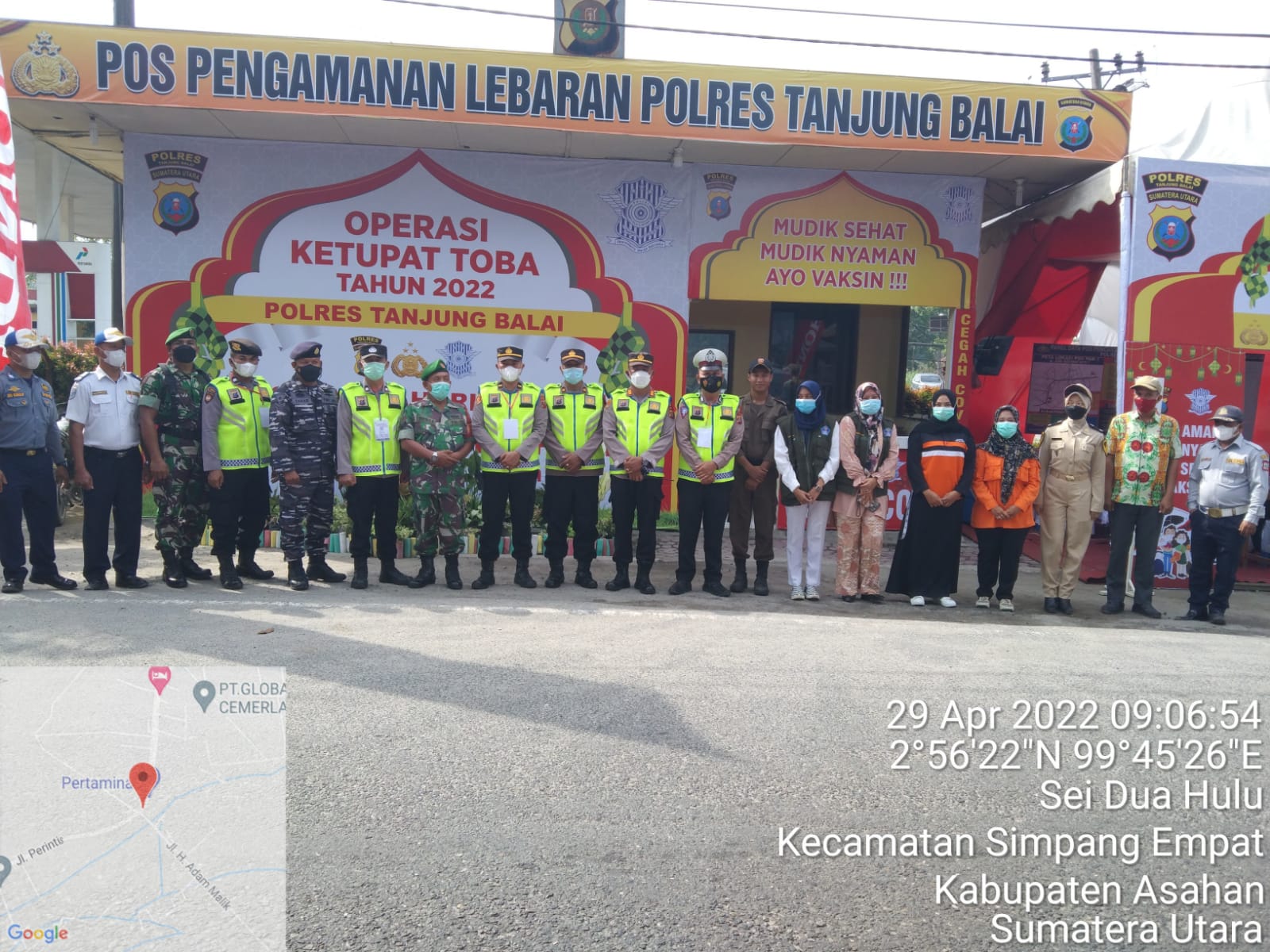 Polres Tanjung Balai dirikan Tiga Pos Pengamanan Hari Raya Idul Fitri 1443 H 2022