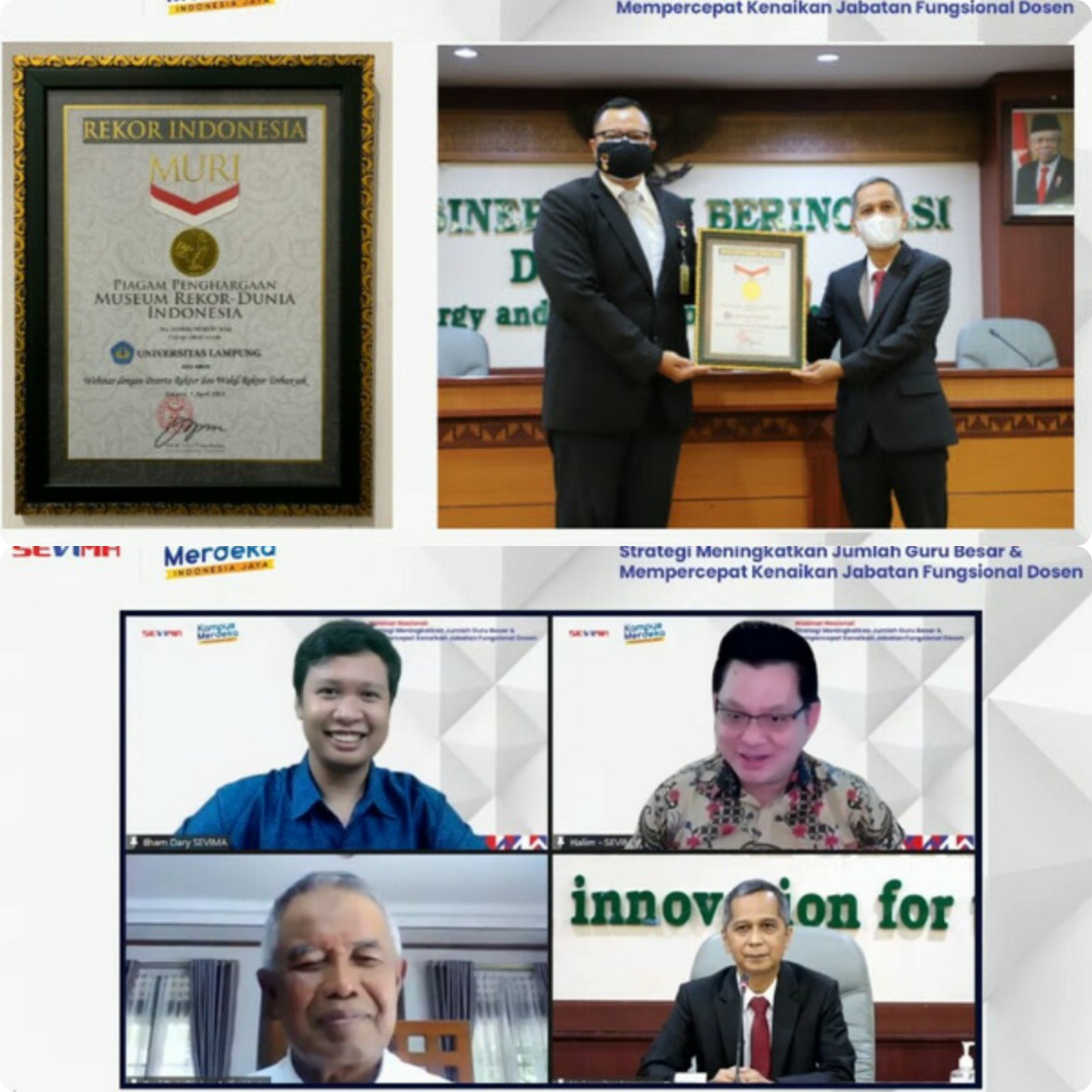 Bahas Tips Meraih Gelar Profesor, Webinar ini Sabet Rekor MURI