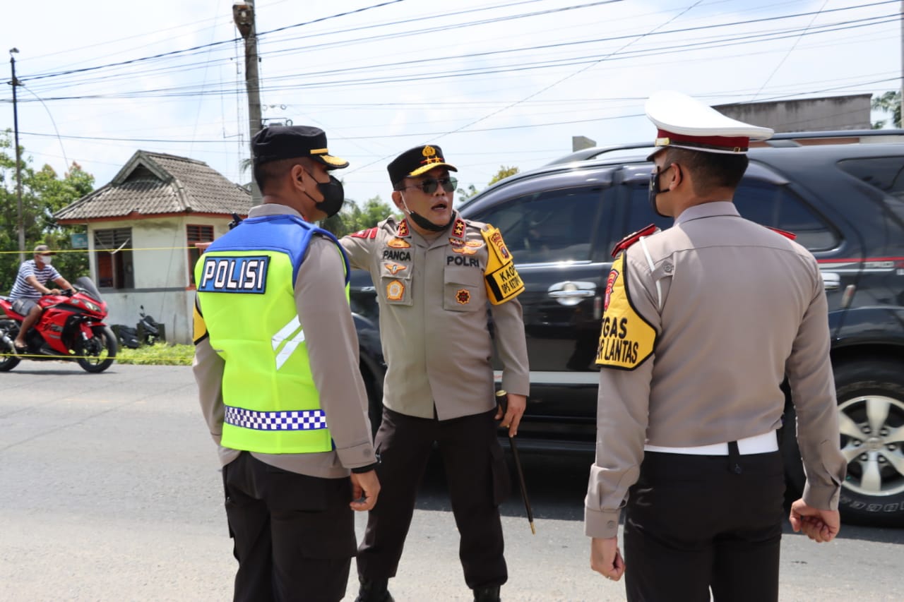 Landing Gunakan Helikopter, Kapolda Sumut Pantau Langsung Arus Mudik di Kabupaten Asahan