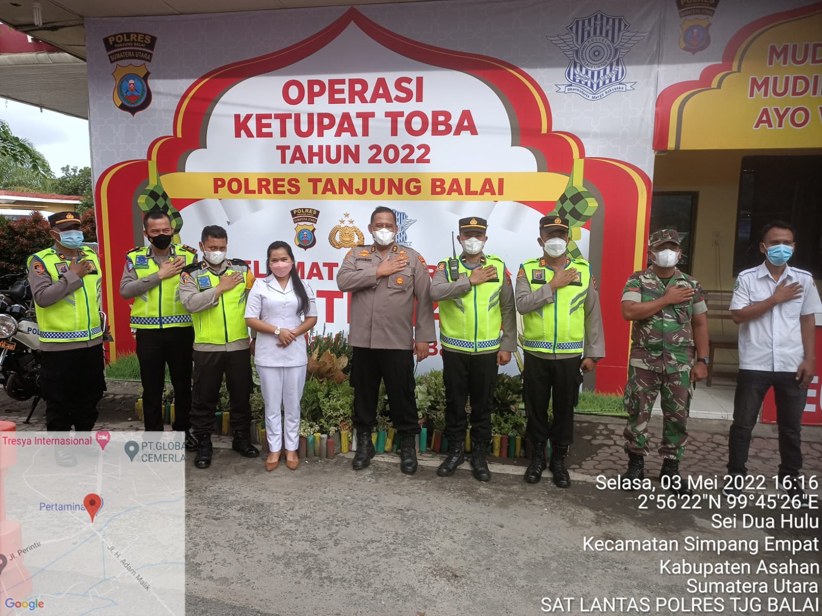 Dalam Rangka Ops Ketupat Toba 2022 Polres Tanjungbalai Terima Kunjungan Pamatwil Polda Sumut