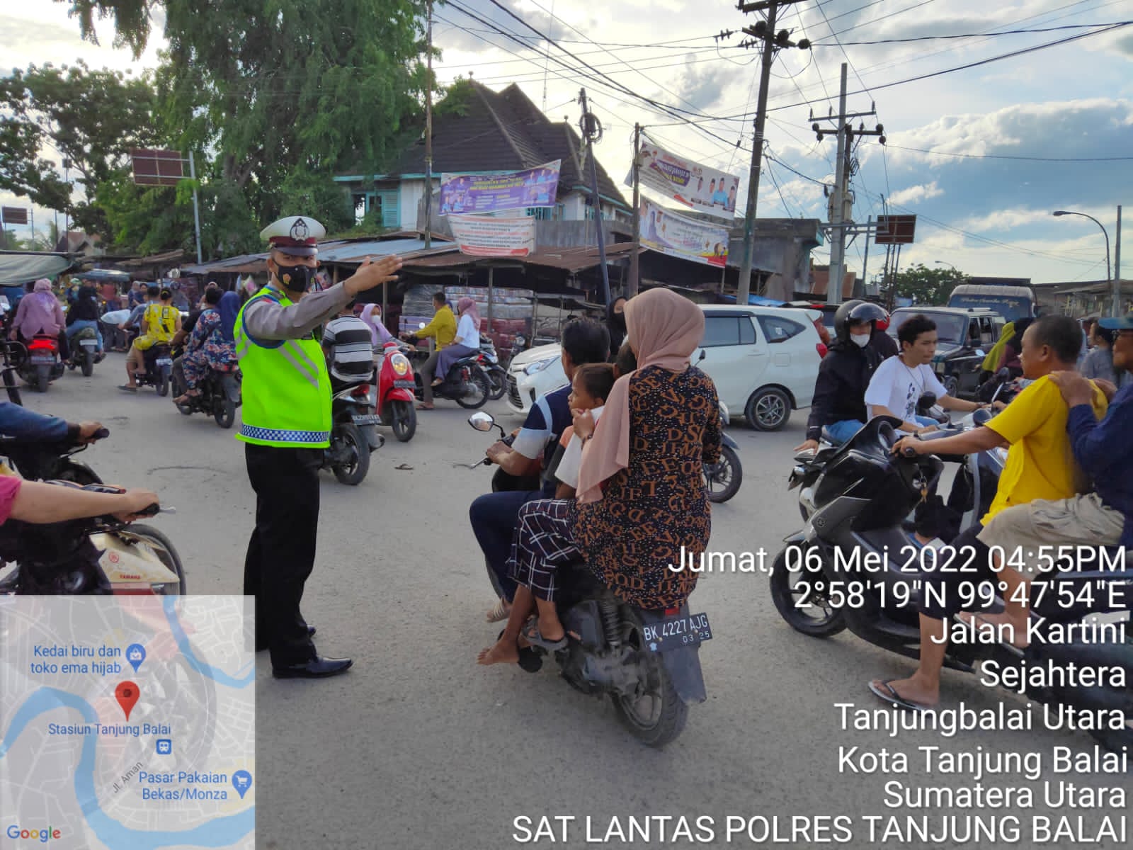 Satlantas Polres Tanjung Balai Antisipasi Macet dengan Pengaturan Arus Lalu Lintas