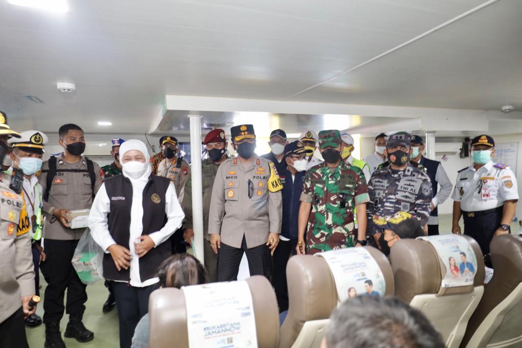 Memastikan Arus Balik Aman dan Lancar, Forkopimda Jatim Cek Jalur Penyeberangan Ketapang Banyuwangi