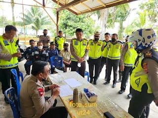 Kapolda Sumut Tinjau Langsung Kesiapan Personil di Labuhan Batu Menghadapi Arus Balik Lebaran 2022