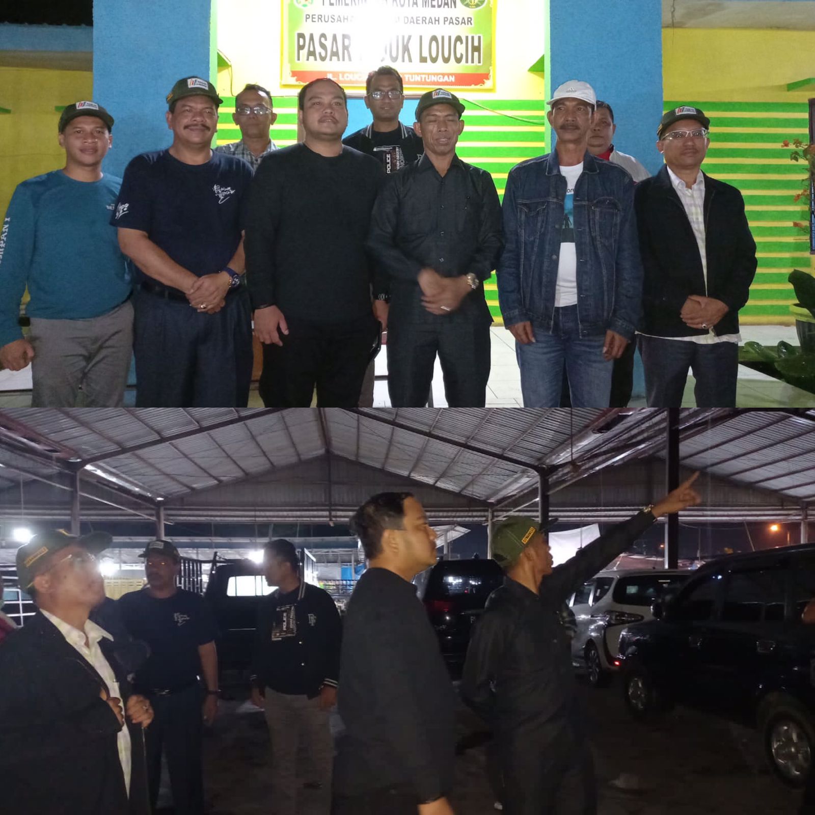 Dirut PUD Pasar Medan Inspeksi Tengag Malam ke Pasar Induk dan Pasar Aksara