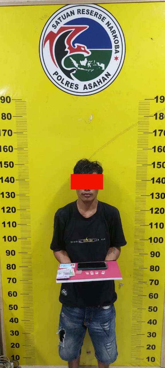 Satres Narkoba Polres Asahan Amankan Seorang Pria Pengedar Sabu