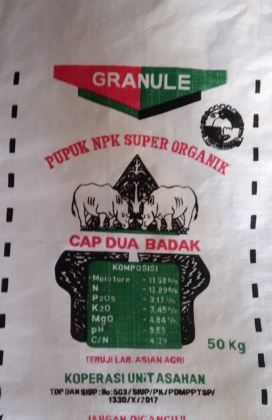 Pemilik Usaha KUD Meranti Miliki Izin Usaha Pupuk Organik NPK Cap Dua Badak Dari Pemerintahan