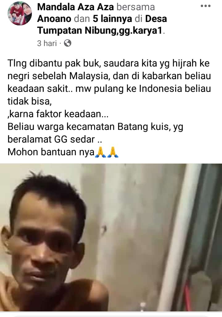 Sempat Viral, Warga Batang Kuis Sakit Di Malaysia Menunggu Jadwal Pemulangan KBRI